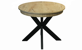 Mesa de comedor redonda 90 extensible industrial Silvia