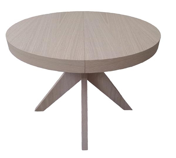 MESA COMEDOR REDONDA EXTENSIBLE ROBLE RAN