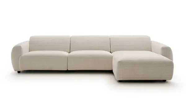 Sofá con chaise longue curvo motorizado Cielo