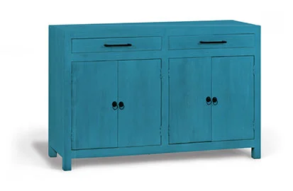 Aparador 4 puertas azul vintage Agra Aparador 4 puertas azul vintage Agra