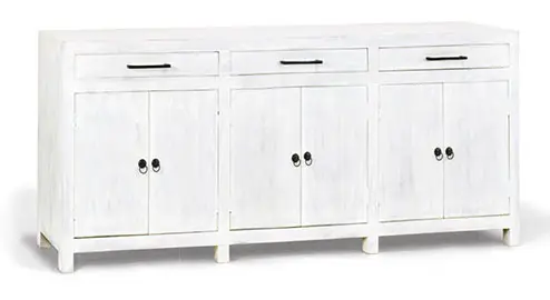 Aparador 3 cajones blanco vintage Agra