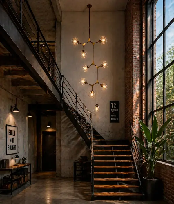 Lámpara de techo 8 focos bronce Tyrrel