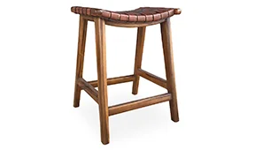 Taburete Trenzado piel y madera Amazonas Taburete Trenzado piel y madera Amazonas
