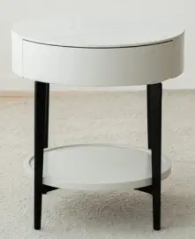 Mesa auxiliar cerámico y metal