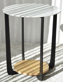 Mesa auxiliar madera de roble natural 