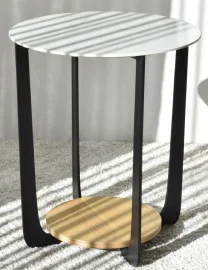 Mesa auxiliar madera de roble natural