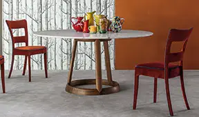 Mesa de comedor redonda mármol Greeny Bonaldo