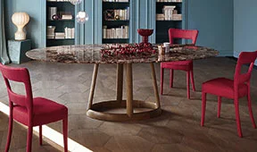 Mesa de comedor ovalada mármol Greeny Bonaldo Mesa de comedor ovalada mármol Greeny Bonaldo