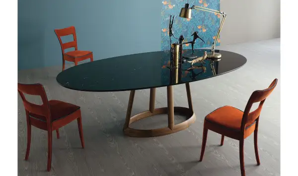 Mesa de comedor ovalada emperador Greeny Bonaldo