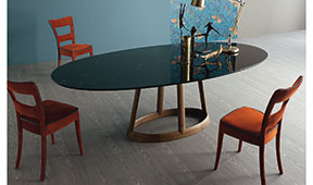 Mesa de comedor ovalada marquina Greeny Bonaldo