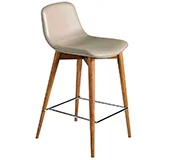Taburete para barra de cocina tapizado y nogal Pigna Taburete para barra de cocina tapizado y nogal Pigna