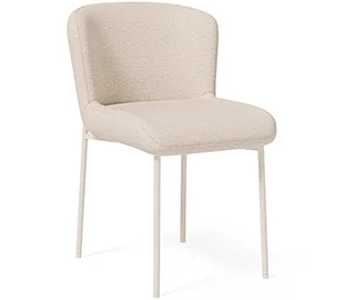 Silla tapizada beige metal beige Zeyo
