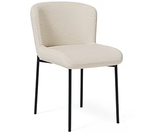 Silla tapizada beige metal negro Zeyo Silla tapizada beige metal negro Zeyo