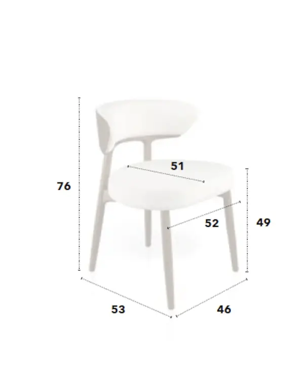 Silla Elba madera tapizada
