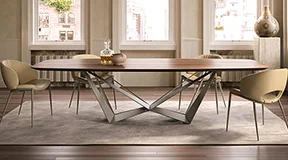 Mesa de comedor ovalada moderna Skorpio Mesa de comedor ovalada moderna Skorpio