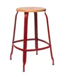 Taburete con asiento de madera 60 Arietta
