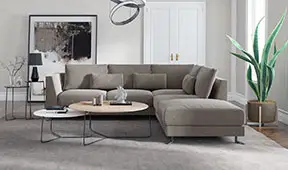 Sofá con chaise longue Burnelo