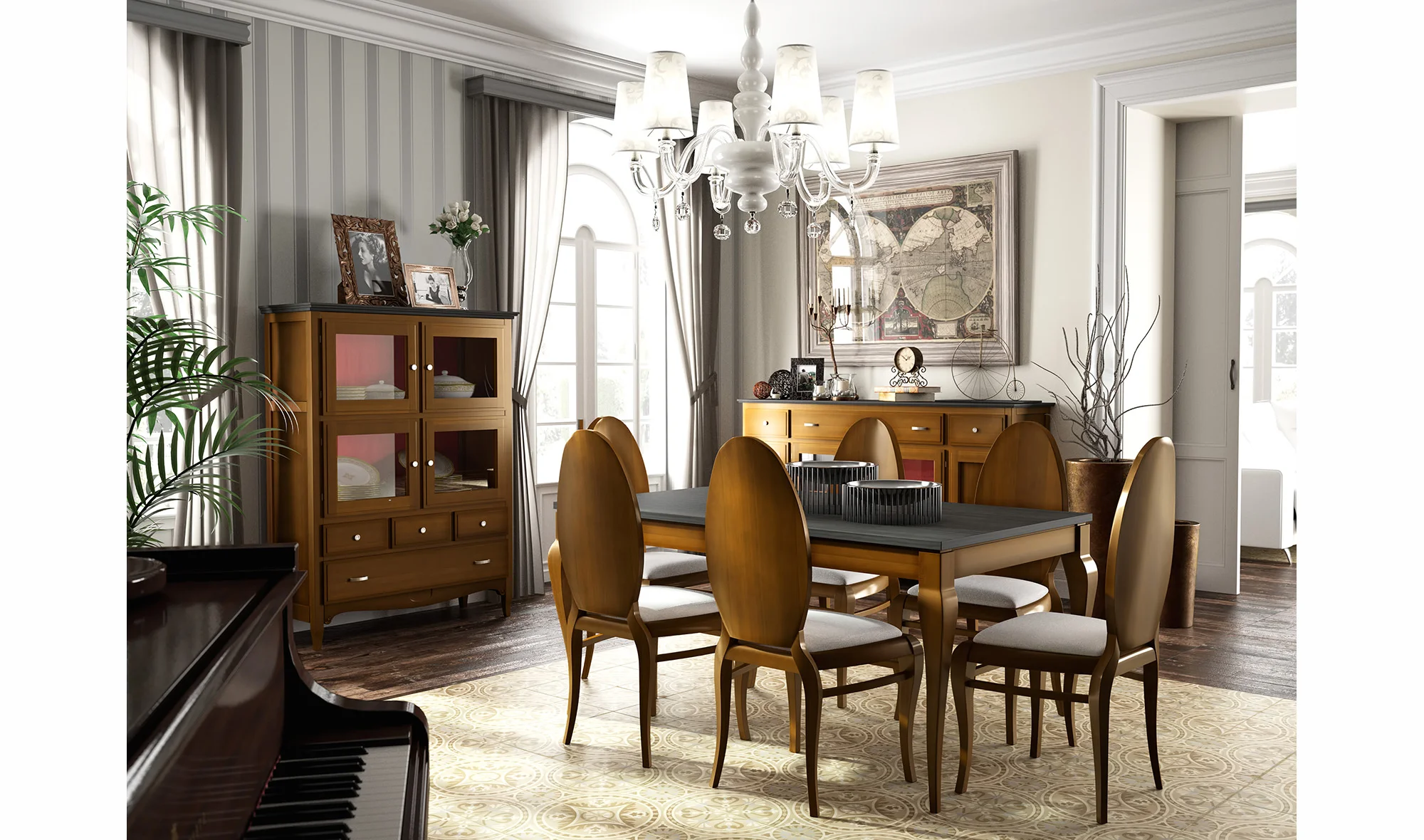 Comedor colonial coral Fontana