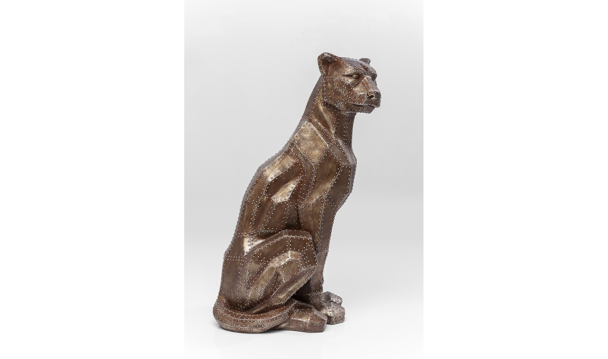 Figura decorativa Sitting Cat Rivet cobre