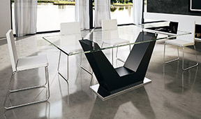 Mesa de comedor cristal de diseño Verona