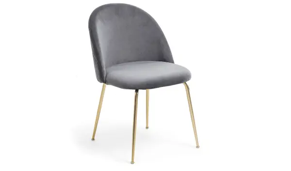 set 2 sillas negra moderna gris Teremys