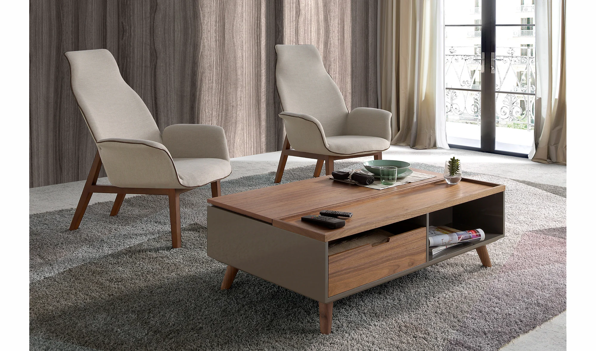 Mesa de centro elevable Nordica Amberes