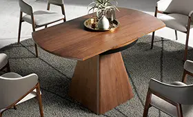 Mesa de comedor extensible nogal Marx Mesa de comedor extensible nogal Marx