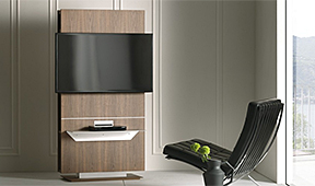 Mueble de tv giratorio con estantería Lounge by Pacini e Cappellini