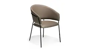 Sillón moderno tapizado y acero Brolo