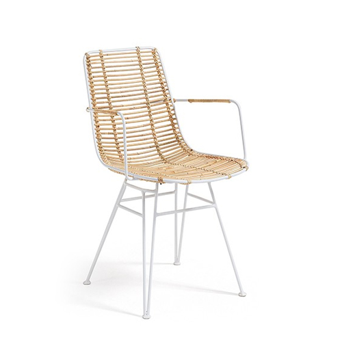 Silla Rattan blanca ASHANTI