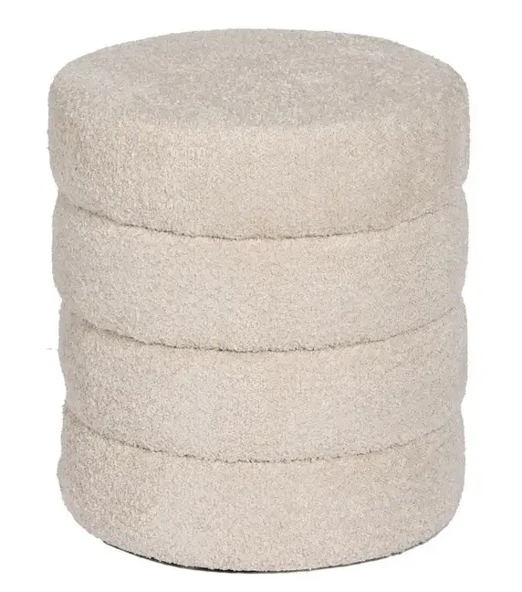 Puf beige minimalista Edén