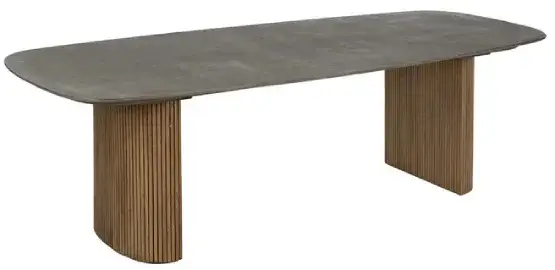 Mesa de comedor madera de roble de salón grande