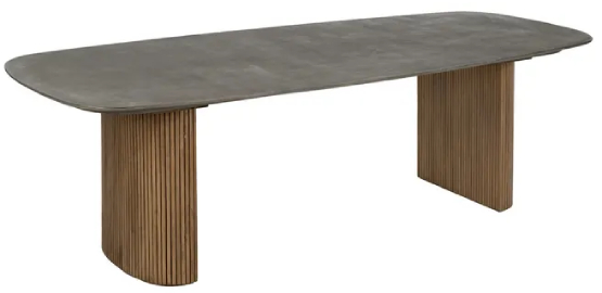 Mesa de comedor madera de roble de saln grande