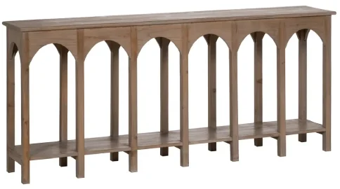 Consola natural de madera de pino de entrada Consola natural de madera de pino de entrada