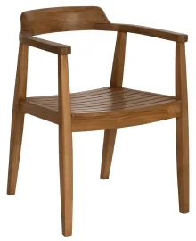 Silla natural de madera de teka pequeña