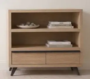 Mueble auxiliar 2 cajones 2 huecos nórdico Borgen Mueble auxiliar 2 cajones 2 huecos nórdico Borgen