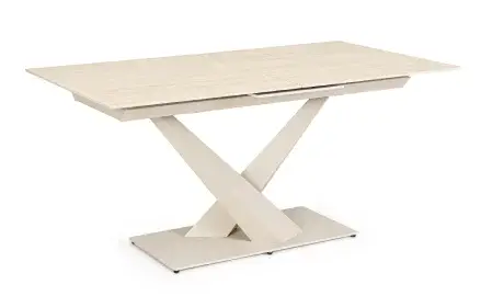 Mesa de comedor extensible beige Johannes