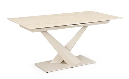 Mesa de comedor extensible beige Johannes