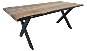 Mesa de comedor nogal macizo Trender