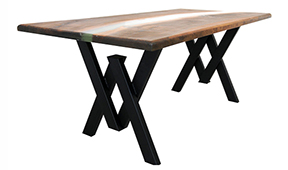 Mesa de comedor nogal macizo Lareti