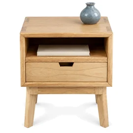 Mesita de noche 1 cajón natural Scandi