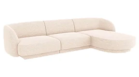Sofá con chaise longue chenilla Miley Sofá con chaise longue chenilla Miley