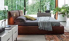 Cama de piel Morgan Devina Nais