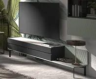 Mesa de televisión 4 cajones con base industrial Lorien