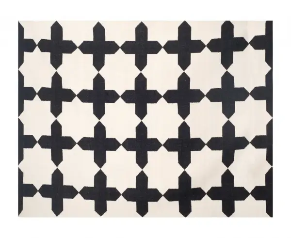 Alfombra Al-Andalus blanco y negro