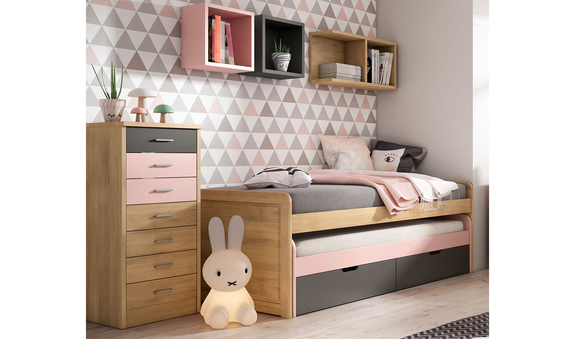 Cama nido 2 cajones infantil Poppy de lujo en Portobellostreet México. Tu  tienda de muebles de lujo