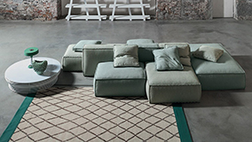 Sofá modular Peanut B a dos caras de Bonaldo