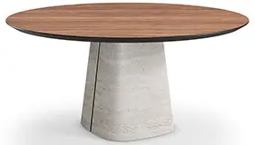 Mesa de comedor redonda madera Rado Cattelan Italia