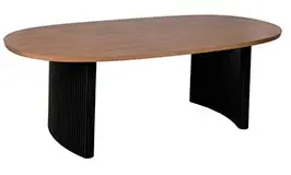 Mesa de comedor negro natural minimalista Edén