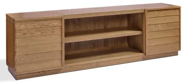 Aparador de madera de roble con dos puertas laterales 